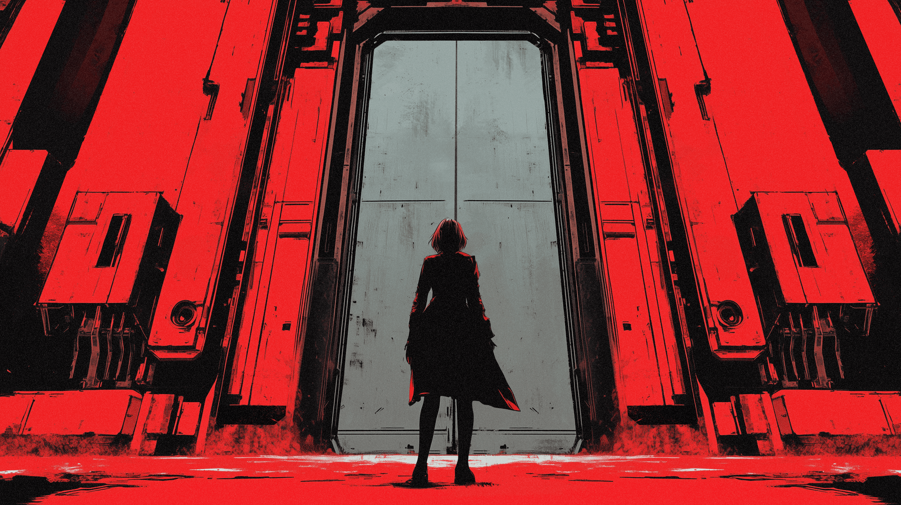 Vibrant neon-lit futuristic city skyline